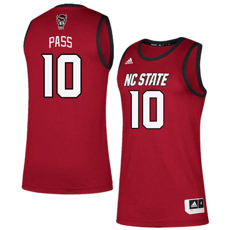 Men #10 Breon Pass NC State Wolfpack College Basketball Jerseys Stitched Sale-Red - Click Image to Close